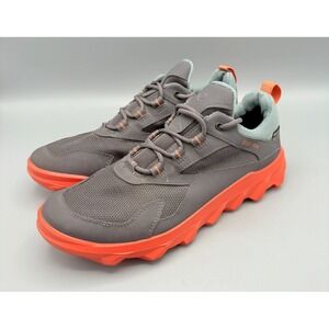Ecco MX Low Tie Gore Tex Sneaker 8-8.5 Gray/Orange US Authentic Shoes